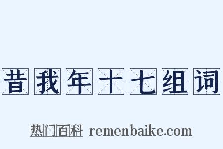 昔我年十七组词是什么意思的图片